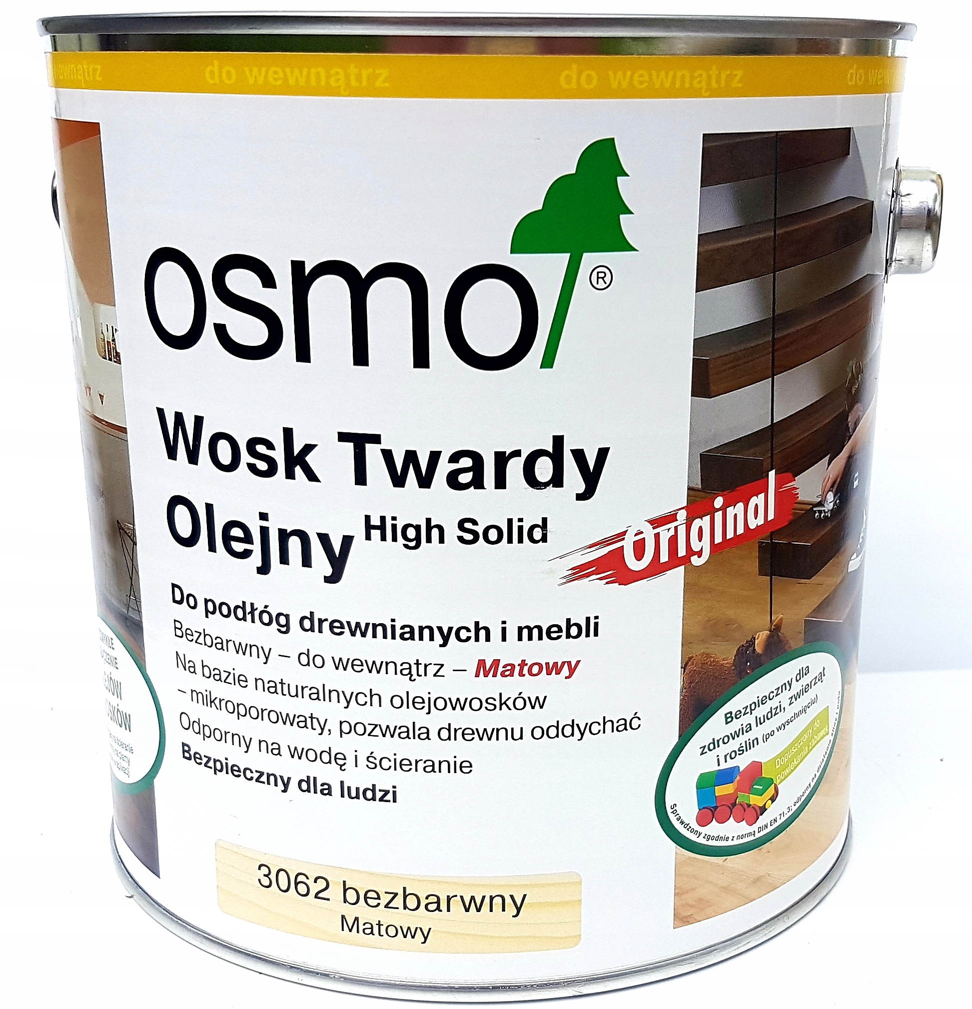 Olejový tvrdý vosk Osmo 3062 0,75 l, bezfarebný mat