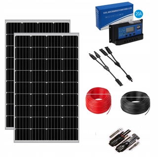Solárny panel - Solárny panel Mono Set 2x100W + reg. 30a !!!