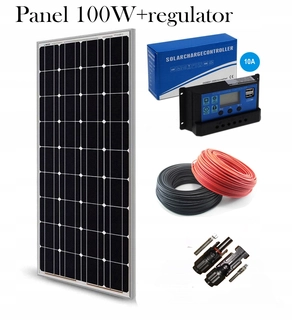 Solárny panel - Solárny panel + regulátor 10A solárne batérie 100W