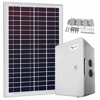 Solárny panel - SADA SOLÁRNYCH PANELOV PRE PLOT 25W 12V REGULÁTOR