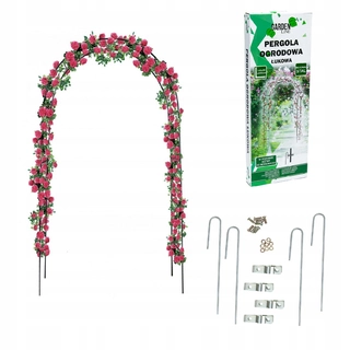 Perangola -  ZÁHRADNÝ PERGOLA ARCH PRE RUŽOVÉ KVETY 240cm + 4 KOTVY