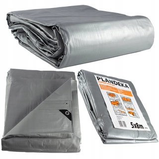 Krycia plachta - Strieborná plachta MEGA THICK 6x8 M UV filter 160g