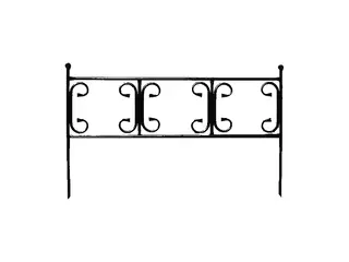KOVOVÝ ZÁHRADNÝ PLOT 75 x 50 cm záhradné palisády