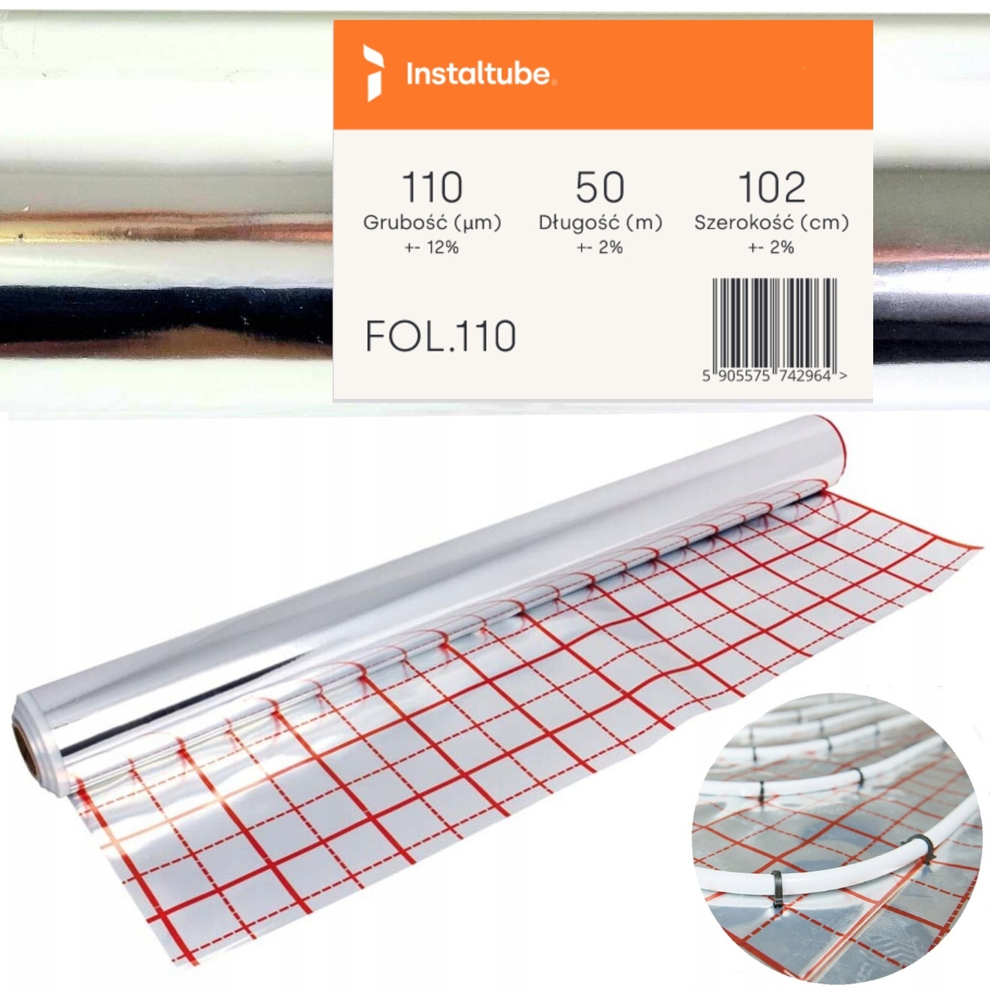 PODLAHOVÁ VYKUROVACIA FÓLIA NA PODLAHU 110µ