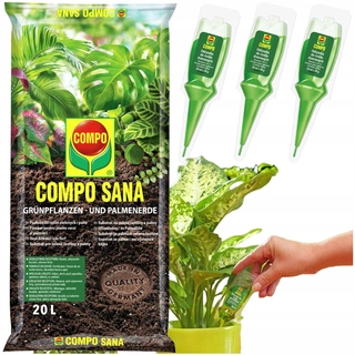 Záhradná pôda - Univerzálna pôda 5-6,5 pH 20 l + 3× Compo tekuté viaczložkové hnojivo 0,035 kg 0,03 l