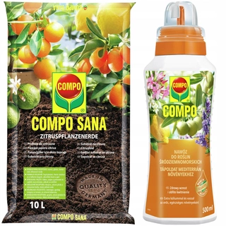 Záhradná pôda - Orná pôda 5,0-6,5 pH 10 l + Compo viaczložkové hnojivo pre stredomorské rastliny tekuté 500 ml