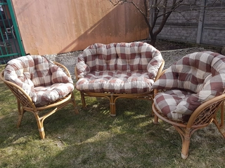 Vankúše  - Vankúše na vankúše pre ratanový nábytok _ SET_brown