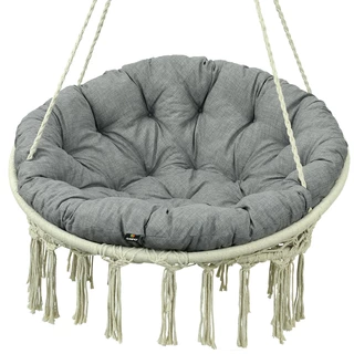 Hojdačka záhradná - Vankúš na swing kresle. Stork. Šedý štrbín