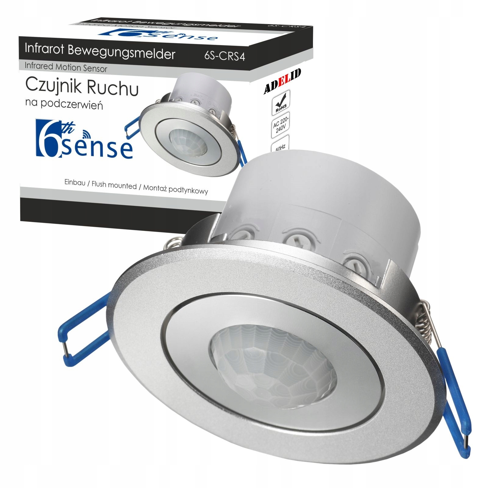 Jednoduchý časový spínač, klasický, pod omietku 6. zmysel odtiene sivej 6S-CRS4 6. zmyslový PIR SENSOR
