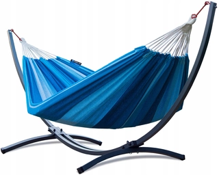 Hojdacia sieť hamak - POTENZA Oceľový rám 220KG + Hammock 220x160 Polish