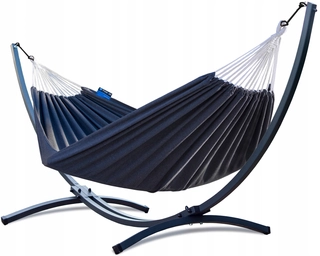 Hojdacia sieť hamak - POTENZA Rám 220KG + Hammock Roma XL 220x160 grafit