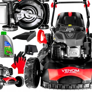 Benzínová, naftová kosačka - Benzínová kosačka Venom s košom, objem 196 cm³. kôš 62 l, šírka kosenia 51 cm
