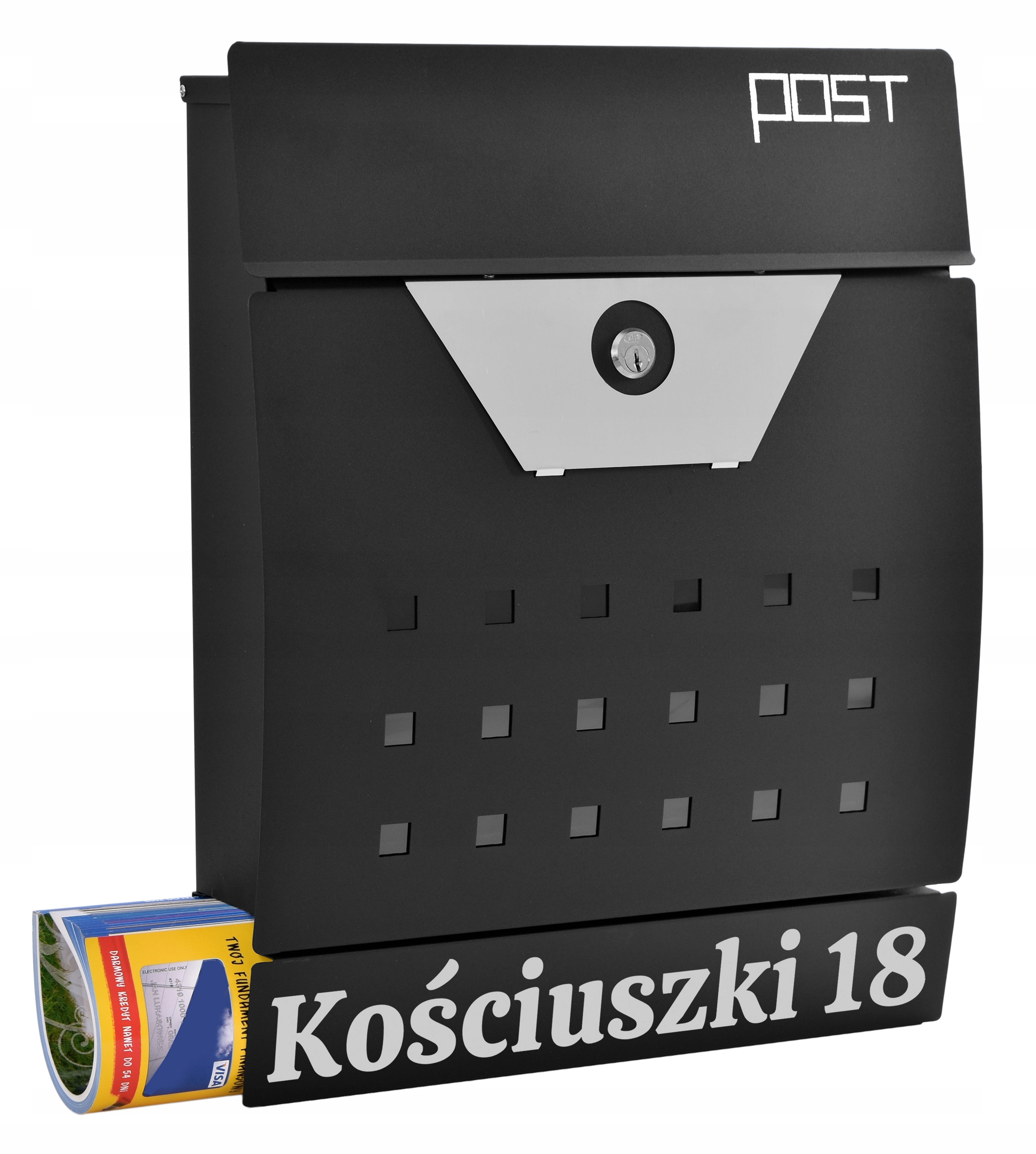 Poštová schránka, schránka s čiernym zásobníkom Gockowiak