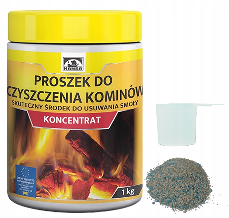 PRÁŠOK NA ČISTENIE KOMÍNA KOZEJ PECE, ODSTRAŇOVANIE SADZÍ, dechtu, HANSA