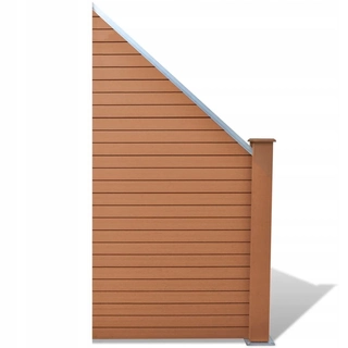 Pletivo, oplotenie - Plot panel, WPC, 105x (105-185) cm, hnedá