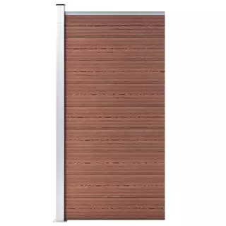 Pletivo, oplotenie - Panel WPC plota, 95x186 cm, hnedá