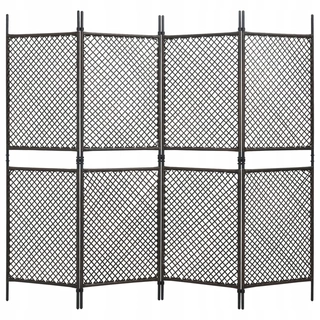 Pletivo, oplotenie - Plotový panel z polyratanu, 2,4x2 m, hnedý