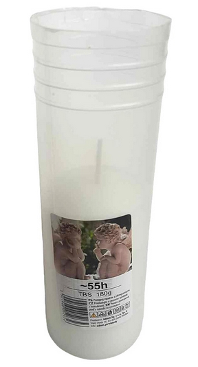 Parafínový vložka do lampáša, 180g, biela, bez zápachu - 15 ks