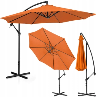 Záhradný slnečník - Záhradný dáždnik na predlžovacom ramene, pr. 300 cm oranžovej