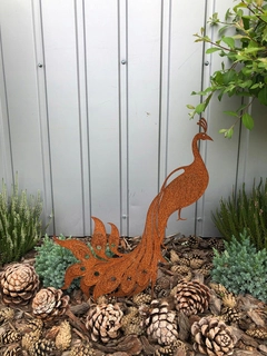 Páv záhradný ornament Corten Rdza Art Industrial