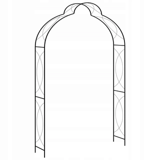 Perangola -  Záhradná pergola, čierna, 150x34x240 cm, žehlička