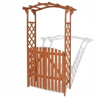 Perangola - Záhradná pergola s bránou, masívne drevo, 120 x 60 x