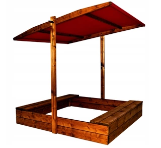 Detské ihrisko - Drevené pieskovisko s nastaviteľnou CANOPY BENCH + 24h