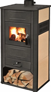 Krbové kachle - Oceľ piecť 22kW, Koza 220 m2. Vodným plášťom!