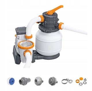Čerpadlo, filter na bazén - BESTWAY pieskové filtračné čerpadlo pre bazény 5678 l/h + konektory + hadice