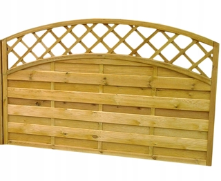 Plotový panel - Rozpätie plotu plotylamelowe.pl 180 x 130 cm drevo