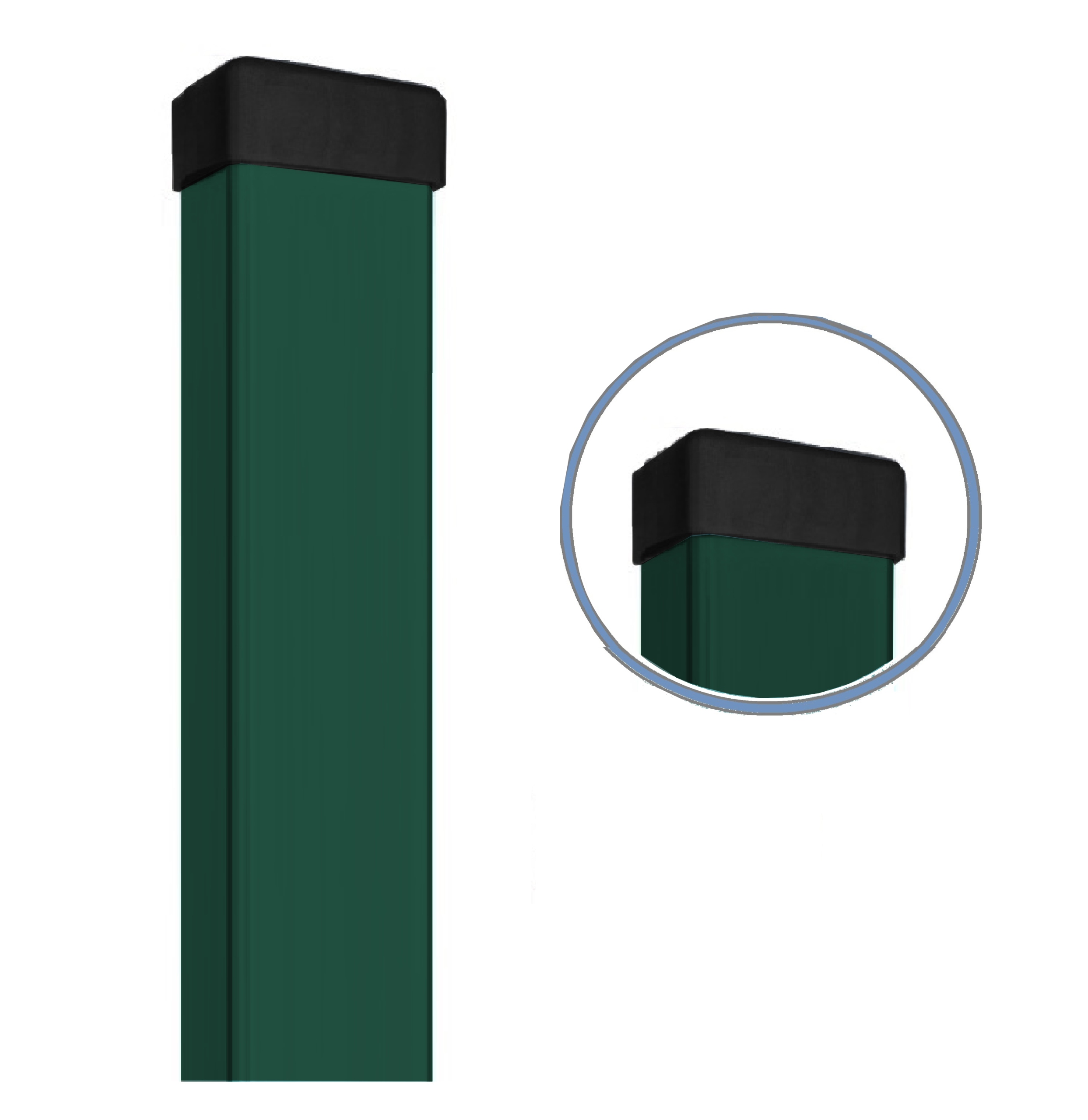 Stĺpik plotový 60x40 Zelená RAL 6005 200cm