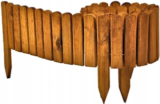 Obrubník palisáda - Záhradný plot hnedý, valcový 2m x 40cm