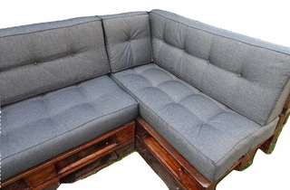 Vankúše - Vankúše na dvoch paletách KPL 6 ks 120 x 60 šedá
