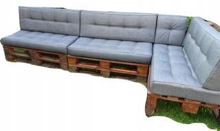 Vankúše  - Vankúše na troch paletách KPL 8 ks 120 x 60 šedá