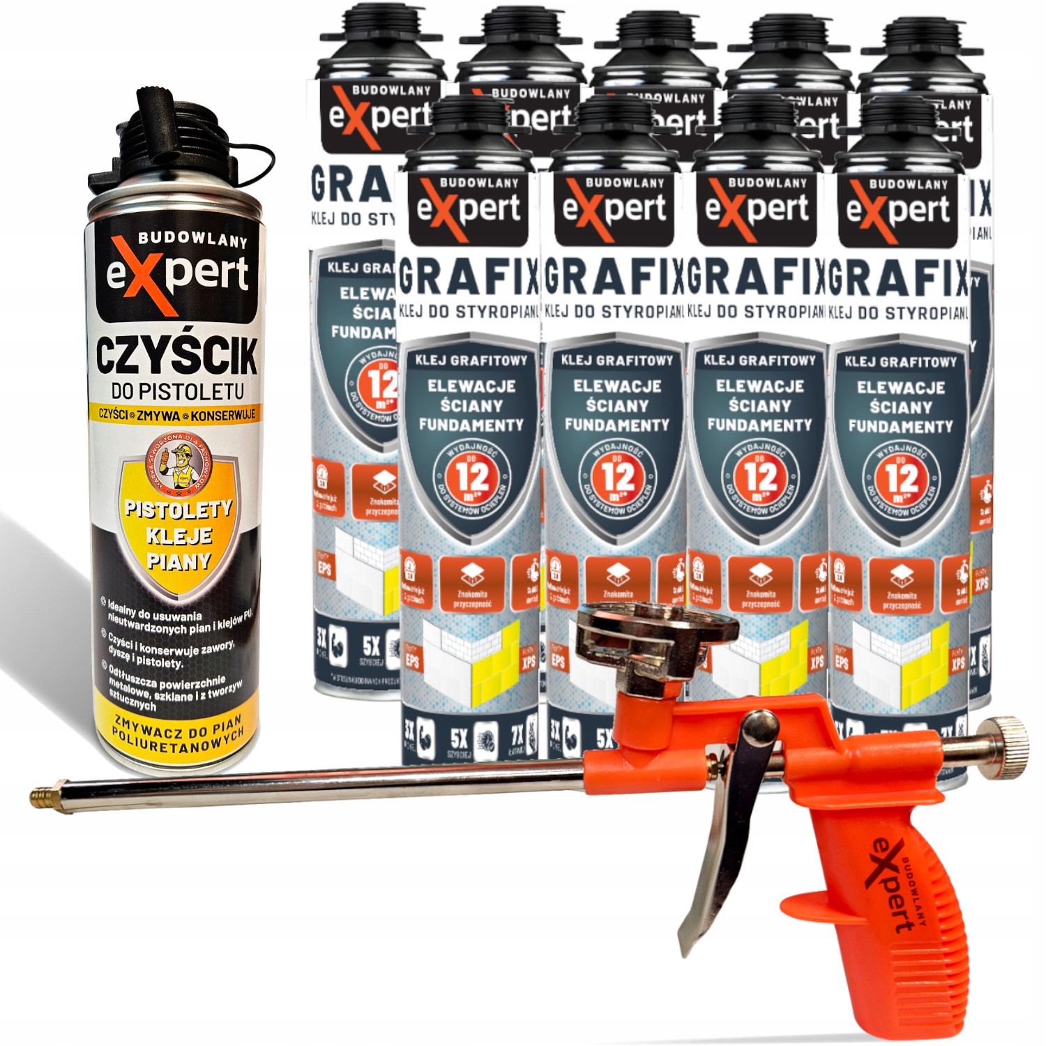 9× Lepidlo na polystyrén Construction Expert 750 ml + 2 ďalšie produkty