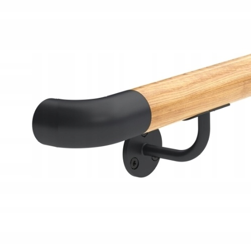 Zábradlie na stenu 100 cm, drevené, dub lakované
