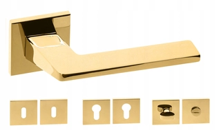 Kľučky na dvere - Premium Montti Slim 6mm Gold Pvd +rukoväť na ružičku