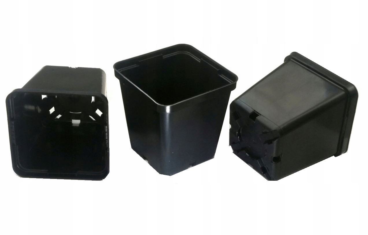 Kvetináč 9 cm x 9 x 9 cm, čierny plast