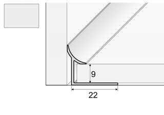 Interný profil A96 - 200 cm/10 mm hliníková príroda