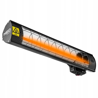 Sálavý ohrievač - Radiátor 2000 W, IP65, zlaté vykurovacie teleso haly
