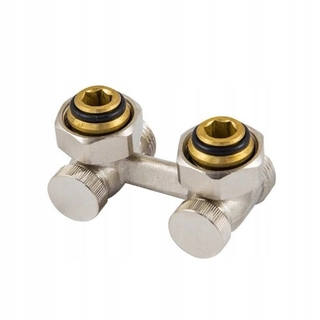 Hlavica, ventíl - Uhol Connection Double 50mm zdvihnutí White Shine