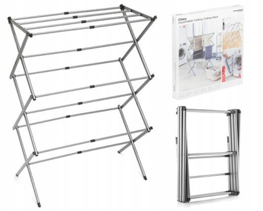 Innova Goods voľne stojaci vertikálny sušiak na bielizeň 10-103 cm x 43-74 cm