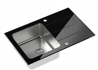 Kuchynský drez - Sviepka Quadron Black Glass Ford 111