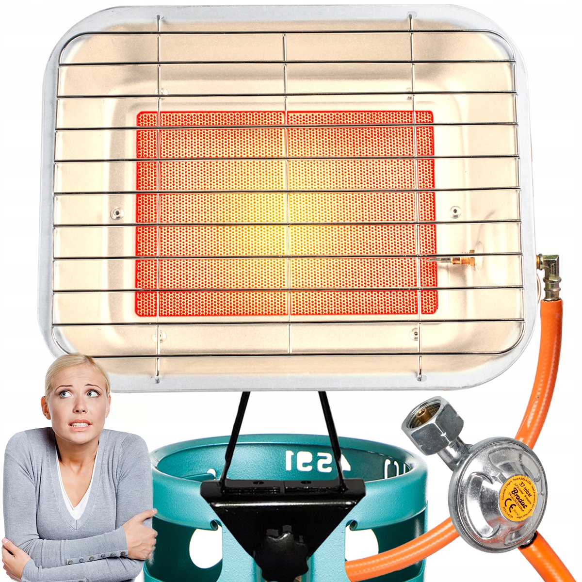 Ravanson 3400 W plynový ohrievač 330 x 240 mm