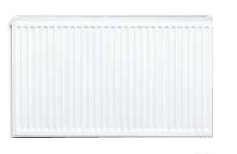 Oceľový panelový radiátor Termoteknik 1048 W biely 600 x 600 x 108 mm - bočné pripojenie
