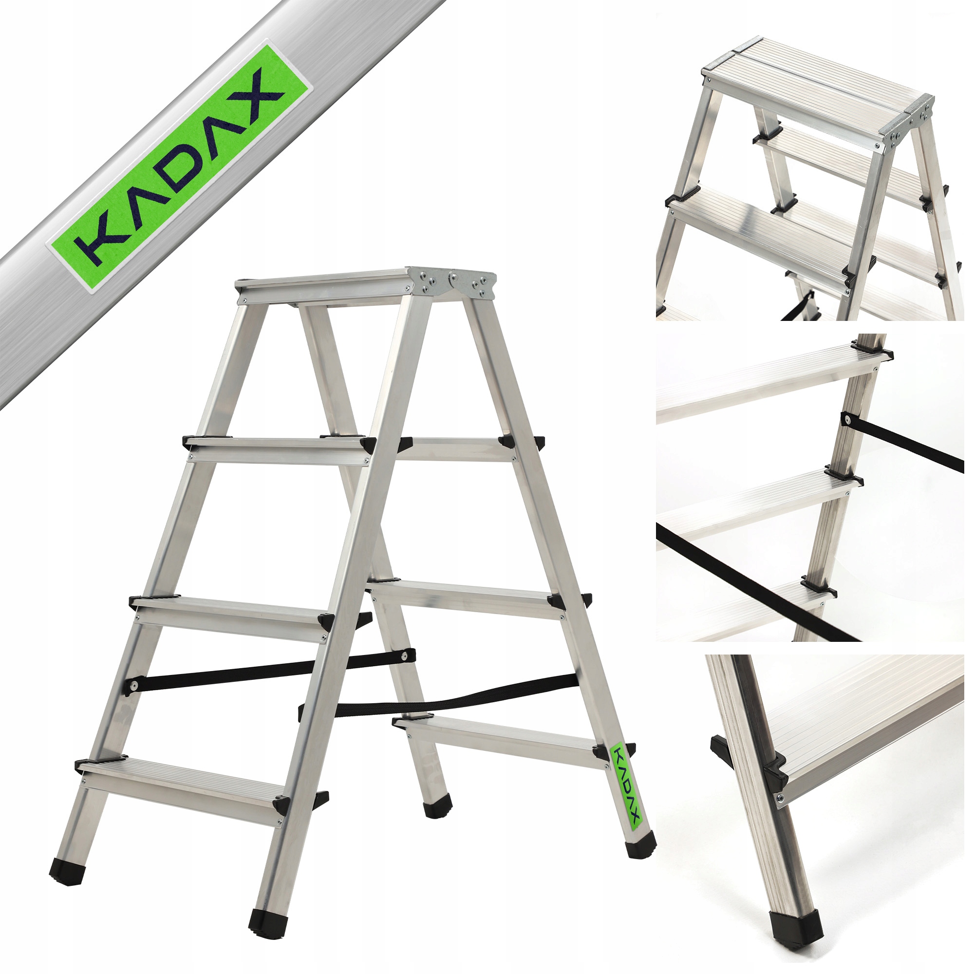 KADAX rebrík 2,81 m hliníkový 1 x 4 do 125 kg