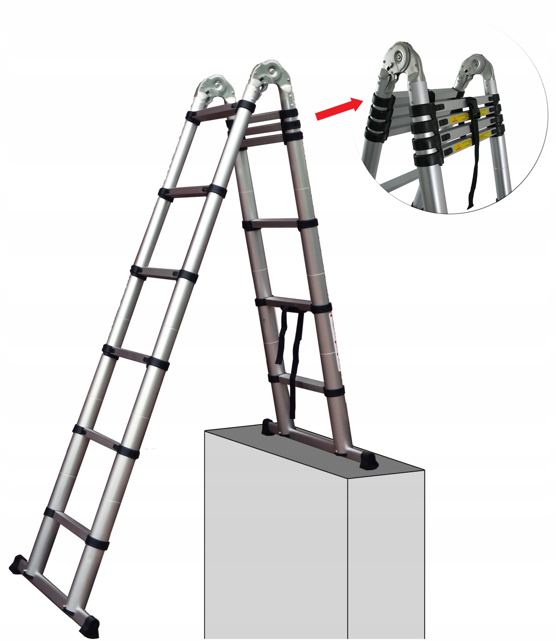 Handymaster rebrík 4,6 m hliníkový 1 x 12 do 150 kg