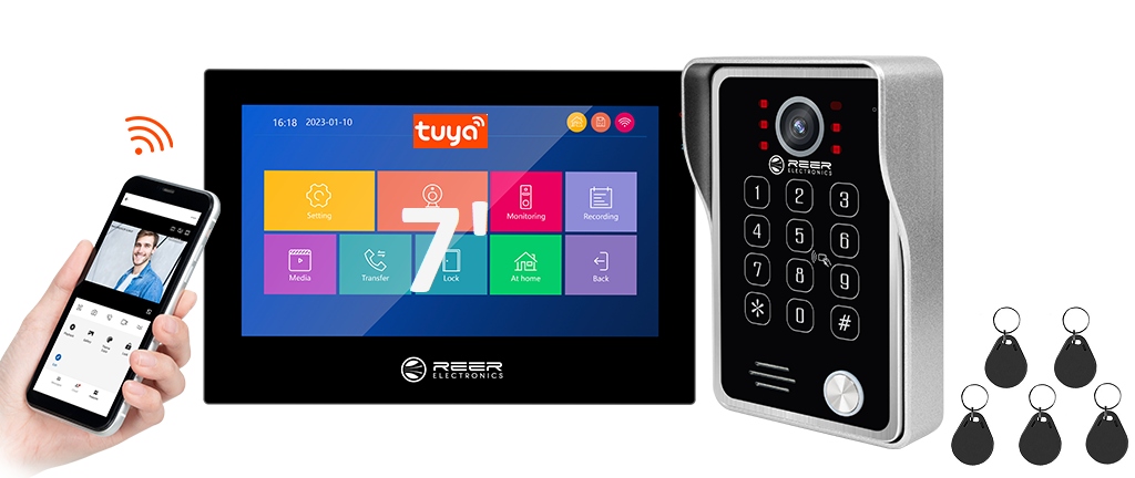 REER IP928 VIDEO DOMÁCI TELEFÓN WiFi 1080p 7 TUYA 2 WIRE