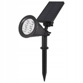 Solárna zapichovacia záhradná lampa - Solárna lampa, čierna, 39,5 cm, 1 ks.
