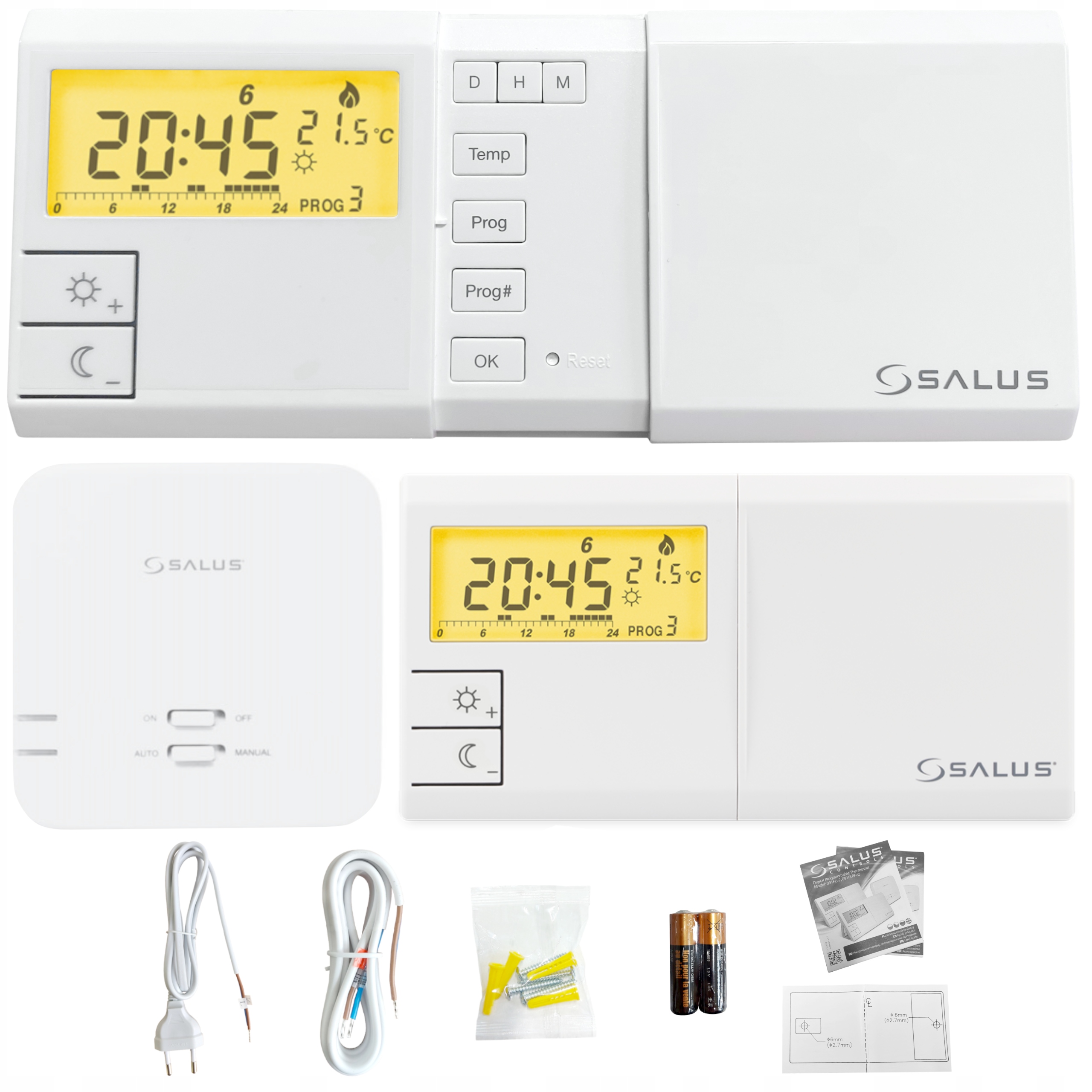 SALUS 091FLRFV2 REGULAČNÝ TERMOSTAT PRE KOTLOVÚ PECI 091FLRF V2 BEZDR.